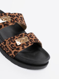 Dámske šľapky s leopardím vzorom