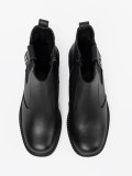 Elegantné čierne členkové čižmy s elastickým vsadením