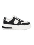 Štýlové čierno-biele sneakersy s hrubou podrážkou