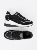 Čierne dámske sneakersy na platforme