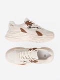 Bežové dámske sneakersy na hrubej podrážke