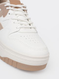 Bielo-bežové sneakersy na platforme