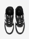 Štýlové čierno-biele sneakersy s trblietavými detailmi