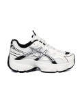 Bielo-čierne pohodlné sneakersy so sieťovinou