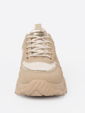Béžové sneakersy s ozdobným zlatým srdcom