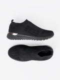 Čierne športové slip-on tenisky s textilným zvrškom