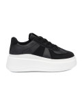Klasické čierne sneakersy na hrubej podrážke
