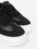 Klasické čierne sneakersy na hrubej podrážke