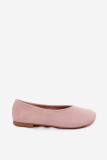 Ružové baleríny z imitácie semišu