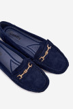 Klasické modré semišové mokasíny