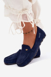 Mokasíny z eko semišu, modré