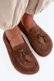 Barefoot mokasíny z prírodného semišu, hnedé