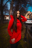 Grafitová mikina v asymetrickom strihu
