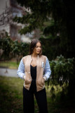 Oranžová bejzbalová mikina