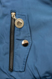 Jeans modrá zimná obojstranná bomber bunda