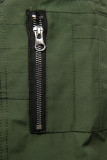 Obojstranná jarná parka khaki/čierna