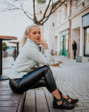 Svetlozelená prešívaná jarná bunda