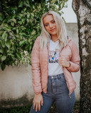 Ružová športová bunda