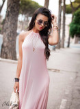 Svetloružové šaty MAXI BEACH/O'la Voga