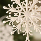 Ozdoby na stromček - biele hviezdy, 10 cm, 40 kusov