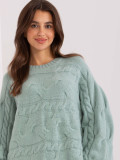 Mätové oversize pletené šaty/pulóver
