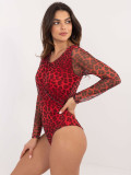 Elegantné červené body s dlhým rukávom