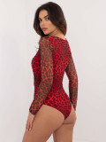 Elegantné červené body s dlhým rukávom