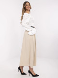 Elegantná maxi sukňa v béžovej farbe