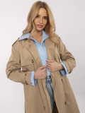 Elegantný prechodný kabát v béžovej farbe