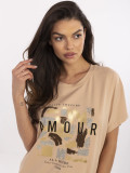 Štýlová blúzka v camel farbe
