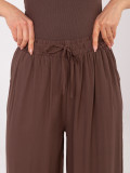 Hnedé palazzo nohavice z viskózy