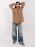 Štýlová camel bunda s golierom