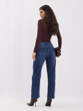 Tmavomodré mom jeans s vysokým pásom