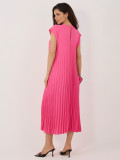 Elegantné ružové midi šaty s vreckami