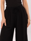 Čierne palazzo nohavice z viskózy