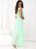 Rozšírené midi šaty v mätovej farbe