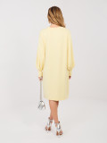 Svetložlté pohodlné teplákové šaty