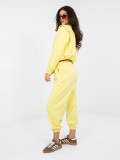 Dámska žltá súprava s viazaním a vysokým pásom