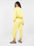 Dámska žltá súprava s viazaním a vysokým pásom
