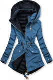 Jeans-tmavomodrá obojstranná parka