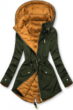 Khaki-mustard obojstranná parka