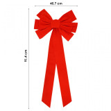 Červená veľká vianočná mašľa 45,7 x 91,4 cm