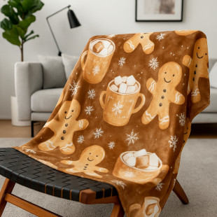 Mäkká plyšová XL deka Perníček