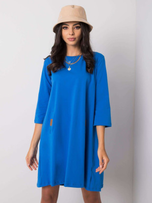Modré oversize šaty