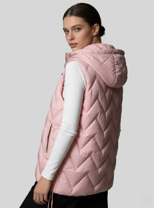 Svetloružová predĺžená vesta