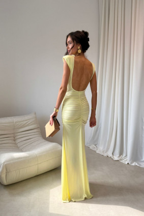 Maxi žlté šaty Aurelia