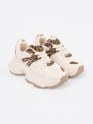 Sneakersy s hrubou podrážkou v animal vzore
