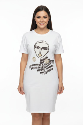 Biele plus size šaty MODEL