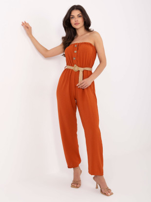 Oranžový overal s opaskom