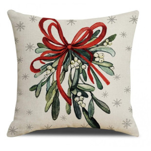 Vianočná obliečka na vankúš MISTLETOE 45 cm x 45 cm